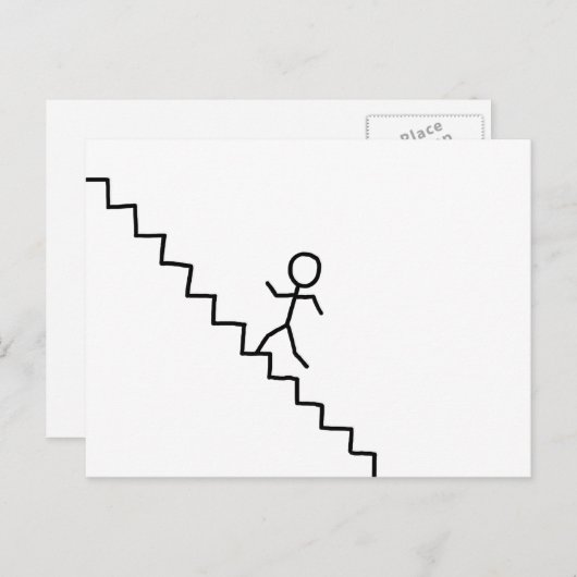 Man omhoog, omhoog, briefkaart (Voorkant / Achterkant)