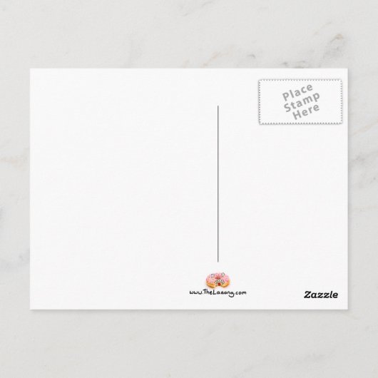 Man omhoog, omhoog, briefkaart (Achterkant)