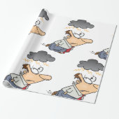 Man onder een cloud cadeaupapier (Uitgerold)