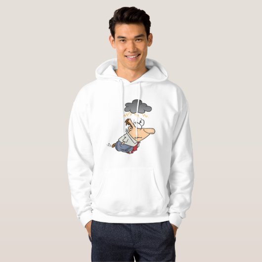 Man onder een cloud hoodie (Voorkant volledig)