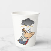 Man onder een cloud papieren bekers (Voorkant)