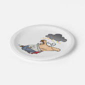Man onder een cloud papieren bordje (Gekanteld)