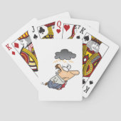 Man onder een cloud pokerkaarten (Achterkant)