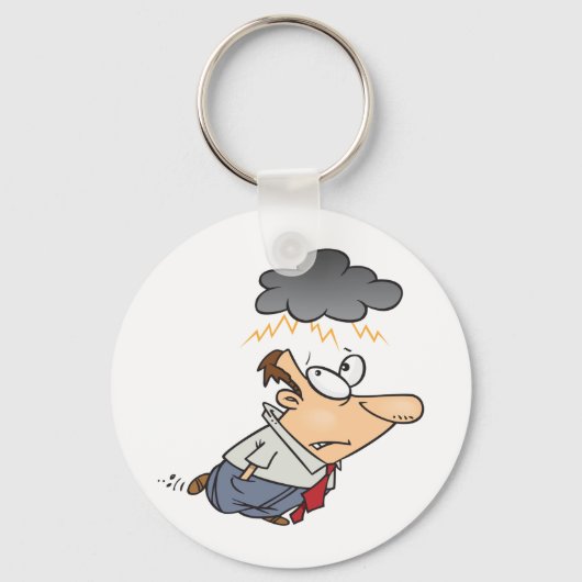 Man onder een cloud sleutelhanger (Achterkant)