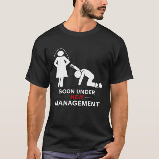 Man onder nieuwe leiding Bruidegom vrijgezellenfee T-shirt