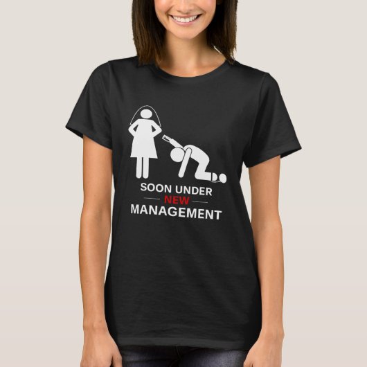 Man onder nieuwe management Bruidegom vrijgezellen T-shirt (Voorkant)