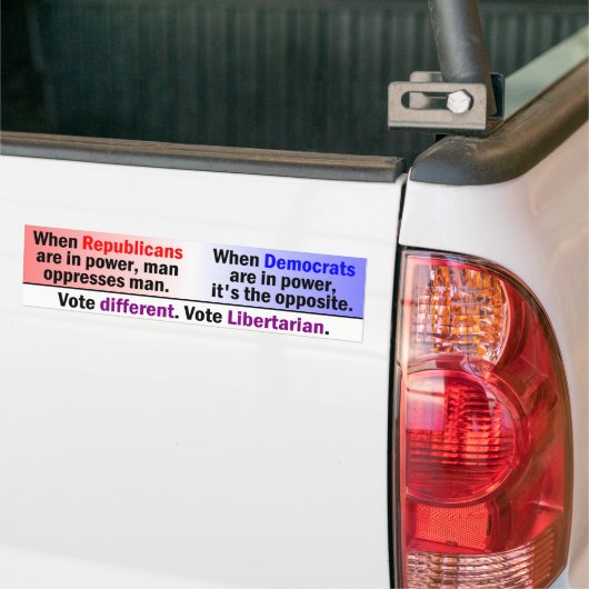 Man onderdrukt Man Bumpersticker (Op Truck)
