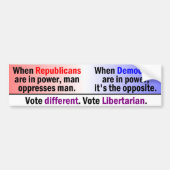 Man onderdrukt Man Bumpersticker (Voorkant)