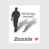 Man Ontbrekend Man Silhouette Sticker (Vel)