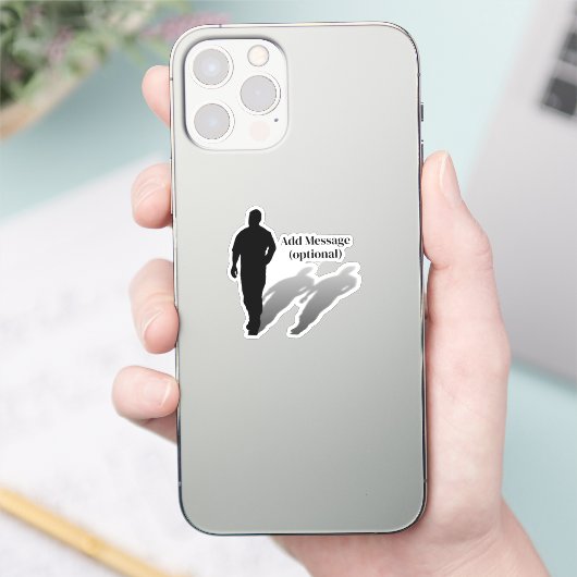 Man Ontbrekend Man Silhouette Sticker (Telefoon)