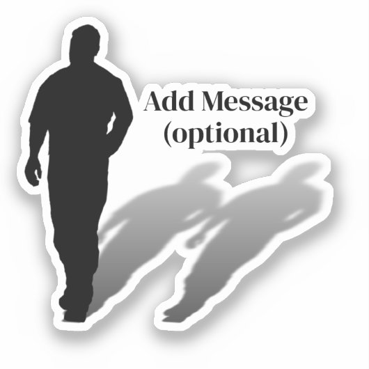 Man Ontbrekend Man Silhouette Sticker (Voorkant)