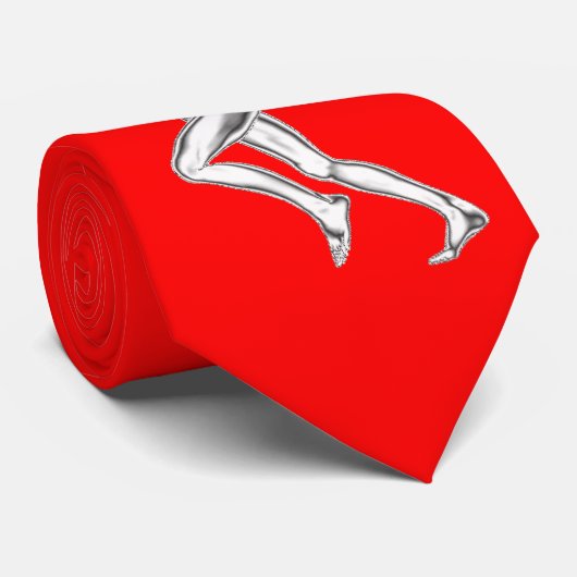 Man op afstand van Chrome Stropdas (Opgerold)