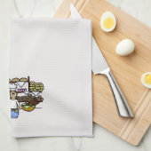 Man op bakkerij bij keukenzeugen theedoek (Quarter Fold)