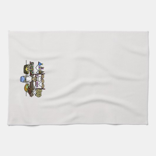 Man op bakkerij bij keukenzeugen theedoek (Horizontaal)