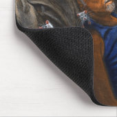 Man op de bank met Rats Mousepad Muismat (Hoek)