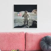 Man op de Maan Canvas Print (Insitu (Woonkamer))