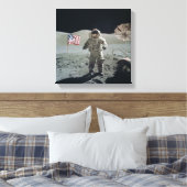 Man op de Maan Canvas Print (Insitu (Slaapkamer))
