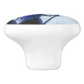 Man op de maan en heksenknoppen keramische knop (Zijkant)