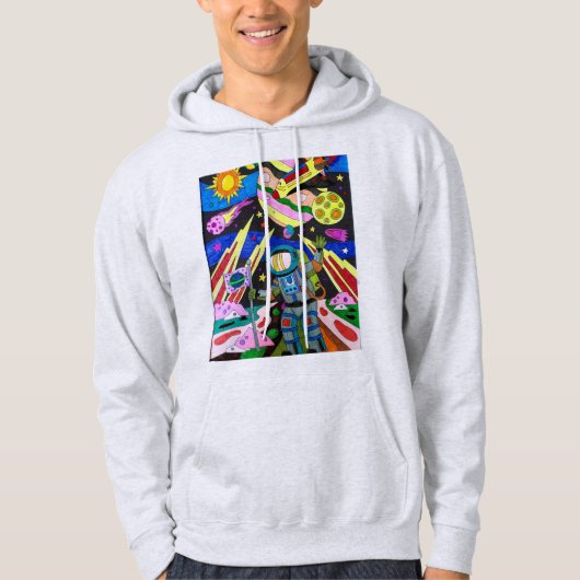 Man op de maan hoodie (Voorkant)