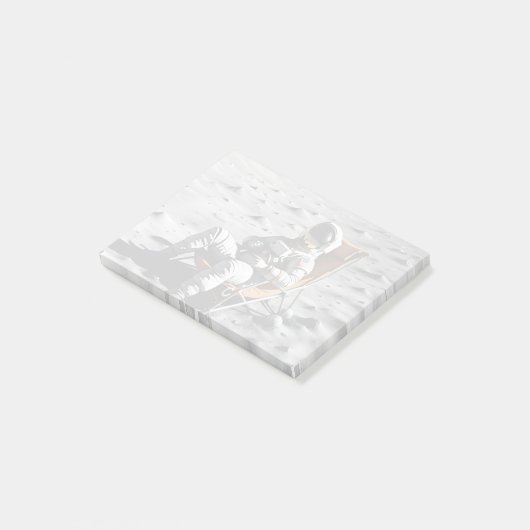 Man op de maan post-it® notes (Schuin)