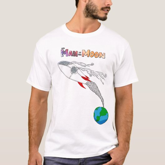 Man op de maan t-shirt (Voorkant)