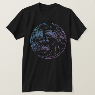 man op de maan t-shirt