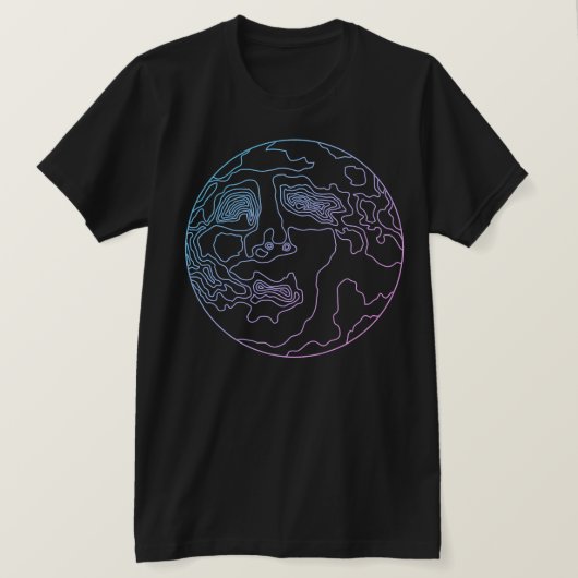 man op de maan t-shirt (Design voorkant)