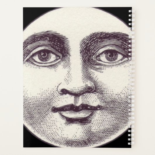  man op de maan zwart-wit planner (Achterkant)