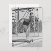 Man op de Raad van Bestuur voor duiken Briefkaart (Voorkant / Achterkant)