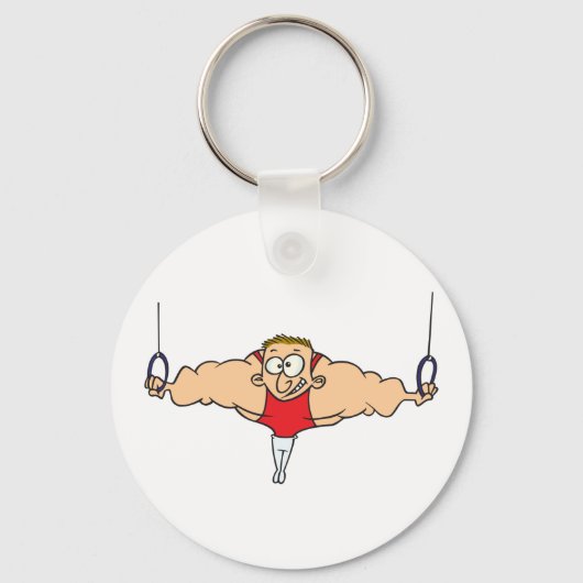 Man op de Sleutelhanger van gymnastiekringen (Voorkant)