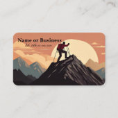 Man op de top van de berg visitekaartje (Voorkant)