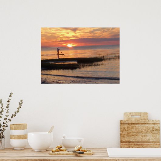 Man op de zachtraad van Kaapskop Poster (Keuken)