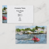 Man op de zeehaven van Jet Ski Tuckerton Visitekaartje (Voorkant / Achterkant)
