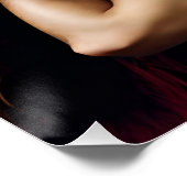 Man op een Bearskin vloerkleed Perfect Poster (Hoek)