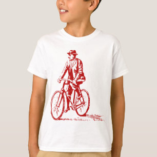 Man op een bike - Ruby Red T-shirt