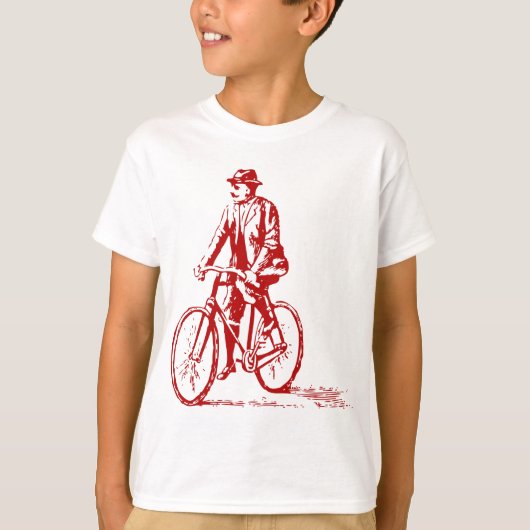 Man op een bike - Ruby Red T-shirt (Voorkant)