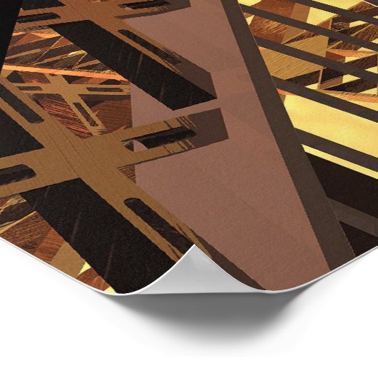 Man op een brug poster (Hoek)