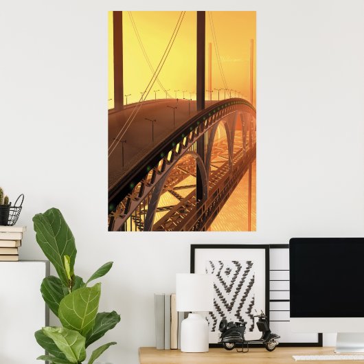 Man op een brug poster (Thuiskantoor)