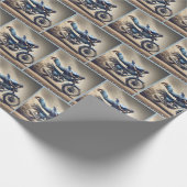 Man op een crossmotor cadeaupapier (Hoek)