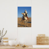 Man op een kameel Poster (Keuken)