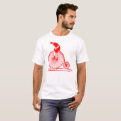Man op een Penny Farthing - Red T-shirt (Voorkant volledig)