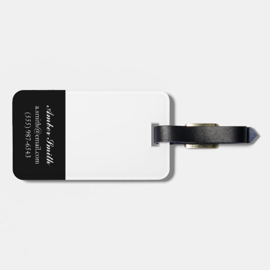 Man op een snowboard die van een kraanhuis springt bagagelabel (Achterkant horizontaal)