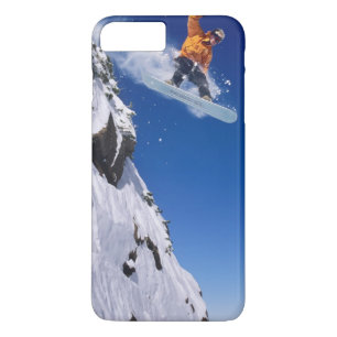 Man op een snowboard die van een richel springt Case-Mate iPhone case