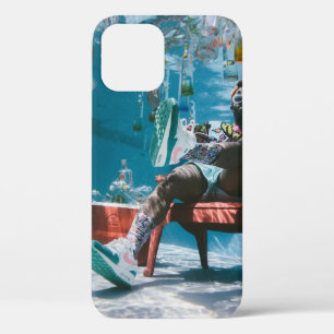 Man op een stoel onderwater met drijvende bodem Case-Mate iPhone case