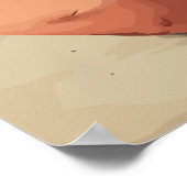 Man op een strand met een biertje, Grappig Quote, Poster (Hoek)