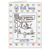 Man op een ziekenhuisparkeerplaats vraagt zich af  (Voorkant)