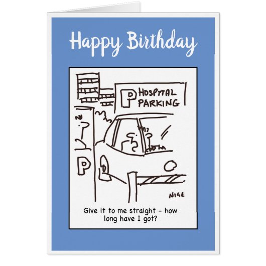 Man op een ziekenhuisparkeerplaats vraagt zich af  (Voorkant)