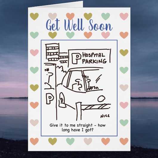 Man op een ziekenhuisparkeerplaats vraagt zich af 