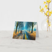 Man op Fiets Kaart (Gele Bloem)