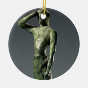 Man op gebed, Archaic Greek bronze sculptuur Keramisch Ornament